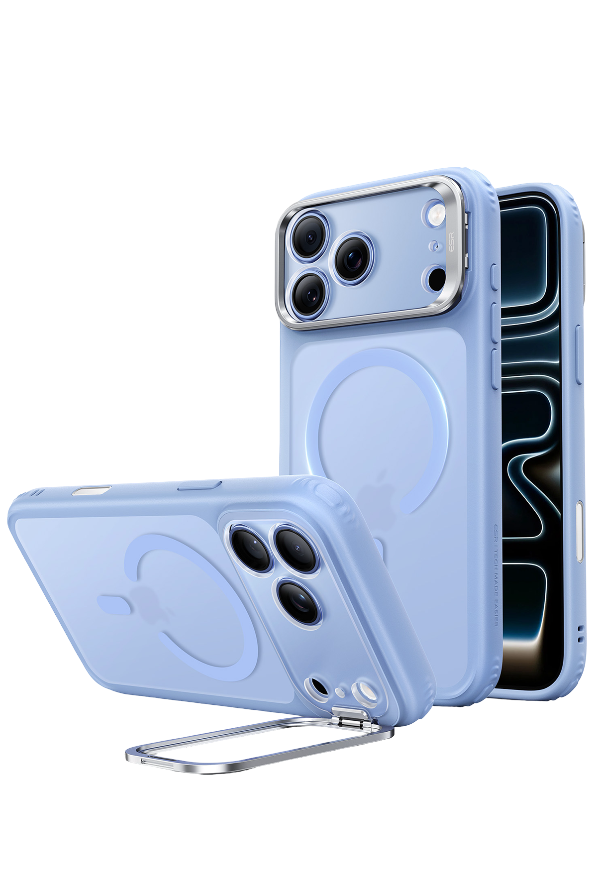 ESR Apple iPhone 18 Pro/17 Pro Classic Hybrid Magsafe Standlı Kapak - Açık Mavi